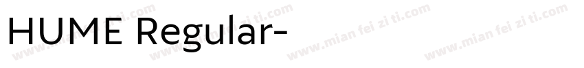HUME Regular字体转换